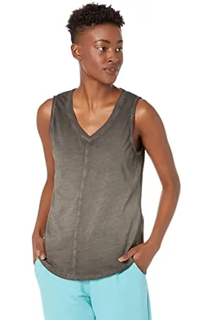 Skechers Diamond Wash Hatha V-Neck Tank, Vestaglia Donna, Black