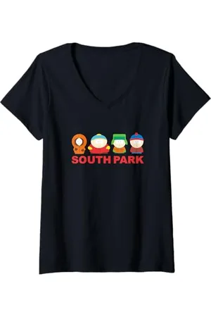 South Park Donna Gang in cima al logo Maglietta con Collo a V