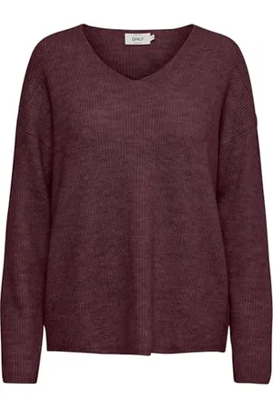 ONLY Onlcamilla-Pullover con Scollo a V, L/S, Colore: Nero Maglione, , XS Donna