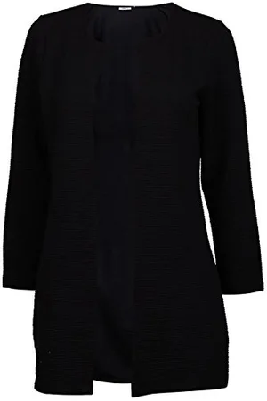 ONLY Leco 7/8 Long Cardigan Jrs Noos Cappotto Donna, (Black), 36 Small