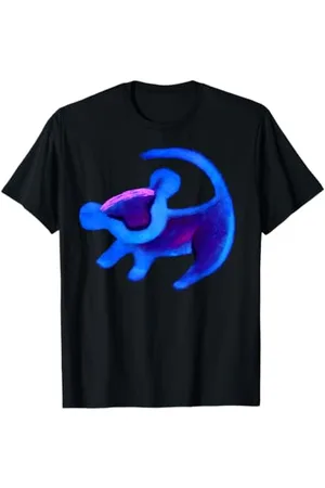 Disney Lion King Simba Cave Painting Blue Hue Maglietta