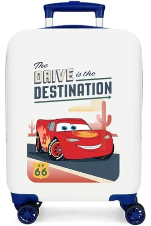 Disney Joumma Destination Cars Valigia da cabina bianca 33 x 50 x 20 cm Rigido 2 kg Chiusura a combinazione laterale ABS 2 kg 33 L Bagaglio a mano, , Taglia unica, Valigia cabina