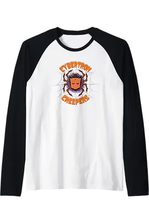 TRANSFORMERS Evergreen Halloween Autobot Creepers Maglia con Maniche Raglan