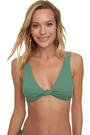 Trendyol Top Bikini in Tessuto Regular Fit Costumi da Bagno, , 34 Donna