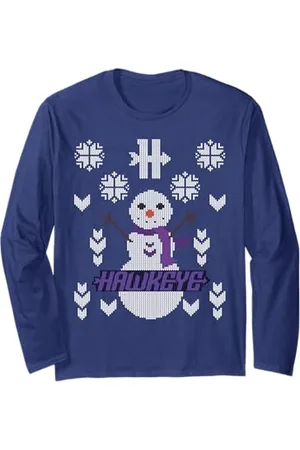 Marvel Maglione natalizio Holiday Hawkeye Snowman Maglia a Manica