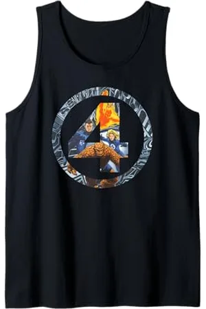 Marvel Fantastici Quattro Super Heroes 4 Logo T-Shirt Canotta