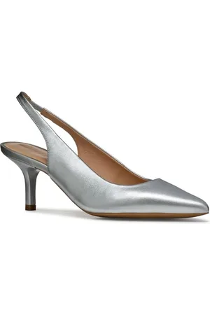 Geox D KLEOPY B, Pompa Donna, Silver, 37 EU