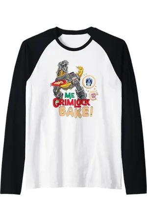 TRANSFORMERS Evergreen Christmas Me Grimlock Bake Cookies Maglia con Maniche Raglan