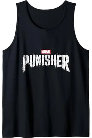 Marvel Logo The Punisher, colore: bianco Canotta
