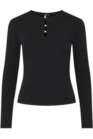 Pieces® Pcperla LS Pearl Top BC Maglietta a Maniche Lunghe, , XS Donna