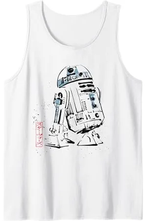 STAR WARS R2-D2 Japan Sumi-e Ink Wash Painting Style Canotta