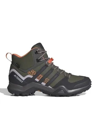 adidas Terrex Swift R2 Mid Gore-Tex Hiking Shoes, Scarpe da Trekking Donna, Olive Strata/Aurora Black/Amber Tint, 42 2/3 EU