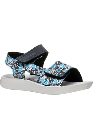 Geox J Sandal LIGHTFLOPPY, Navy/Azure, 38 EU