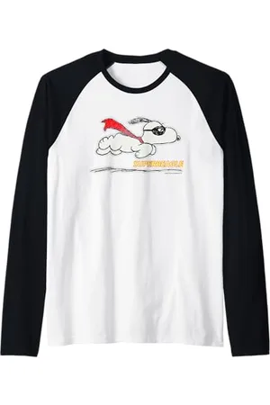 Peanuts Snoopy - Super Beagle con cappuccio, motivo: Super Beagle Marvel Maglia con Maniche Raglan