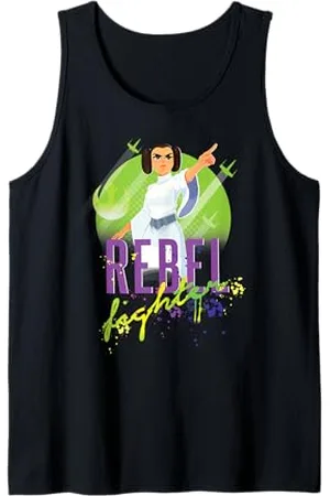 STAR WARS Princess Leia Rebel Fighter Neon Paint Canotta