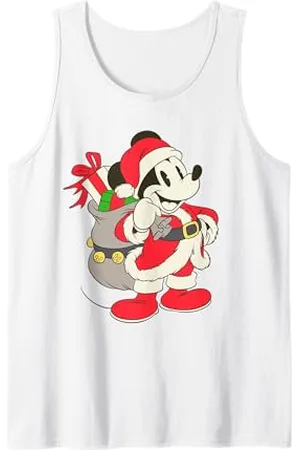 Disney Vintage Santa Topolino Maglietta Canotta