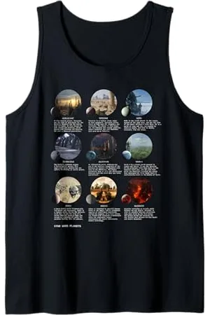 STAR WARS Pianeti Hoth Naboo Morte Nera Alderaan Yavin 4 Canotta