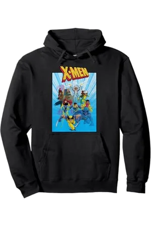 Marvel Poster X-Men Animated Series Retro 90s Felpa con Cappuccio