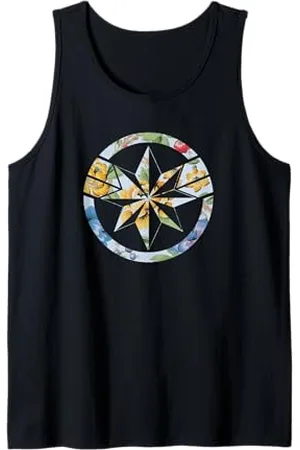 Marvel Captain Star Icona Floral Print Canotta