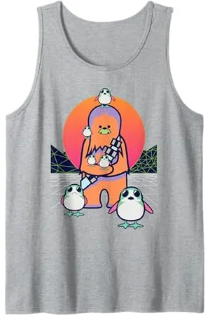 STAR WARS Kawaii Porgs e Chewbacca Canotta