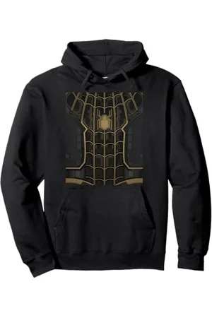 Marvel Costume Spider-Man No Way Home Black and Gold Felpa con Cappuccio