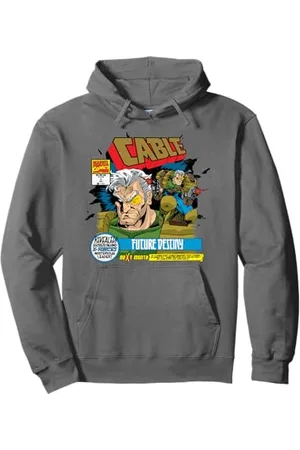 Marvel Maglietta a fumetti X-Men Cable Future Destiny Distressed Felpa con Cappuccio