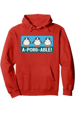 STAR WARS Maglietta a maniche corte con porg Felpa con Cappuccio