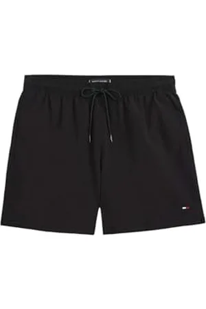 Tommy Hilfiger Uomo Pantaloncino da Bagno Medium Drawstring con Logo, Nero , XXL