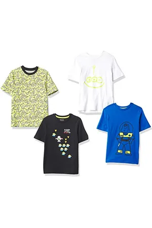 Amazon Disney | Marvel | Star Wars Magliette a Maniche Corte (precedentemente Spotted Zebra) Bambini e Ragazzi, Pacco da 4, , 10 Anni