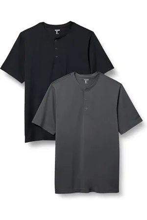 Amazon Serafino ad Asciugatura Rapida a Maniche Corte dalla vestibilità Standard Uomo, Pacco da 2, , XL