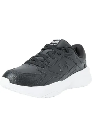 Under Armour UA Edge Lthr, Scarpa da Allenamento Uomo, Black/Black/White, 39.5 EU