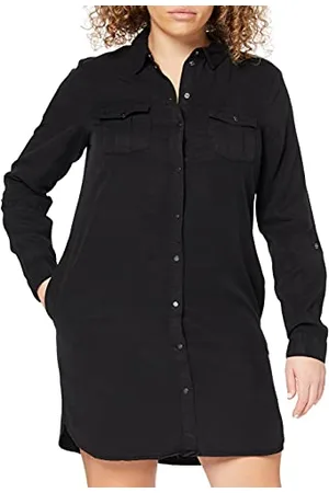 VERO MODA Vmsilla LS Short Dress Blck Ga Noos Vestito, (Black), XXL Donna