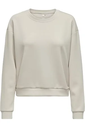 ONLY Onplounge On LS Swt Noos Maglia di Tuta, Pumice Stone, L Donna