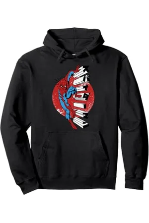 Marvel Spider-Man Kanji Climbing Stairs Felpa con Cappuccio