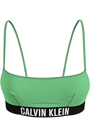 Calvin Klein Top Bikini a Bralette Donna Imbottito, (Ultra Green), L