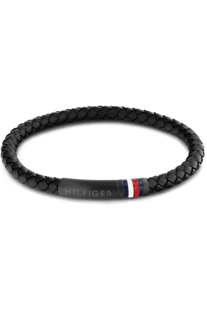 Tommy Hilfiger Jewelry Bracciale in Pelle Intrecciata da Uomo Colore Nero - 2790403