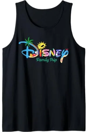 Disney Mickey Mouse "Family Trip" Summer Beach Vacation Logo Canotta