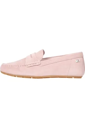 Tommy Hilfiger Donna Scarpa Driver Flag Soft Suede Loafer Elegante, Rosa (Foggy Pink), 41 EU