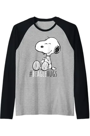 Peanuts Snoopy Beagle Hugs Maglia con Maniche Raglan
