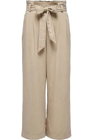 ONLY Onlmarsa Solid Paperbag Pant Wvn Noos Pantaloni in Tessuto, , XS Donna
