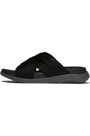 FitFlop F-Mode Go Mens Webbing Strappy Slides, Sandali Uomo, , 43 EU
