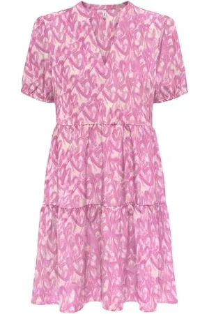 ONLY Onlnova Life Vis S/S Thea Dress AOP, , L Donna
