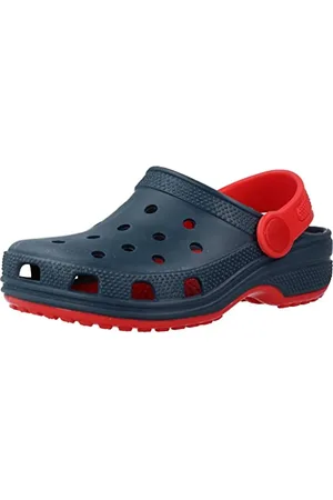 chicco Sabot per Mare e Piscina, Confortevoli, Leggere, Flessibili e Traspiranti, Unisex - Bambini E Ragazzi, Blu / Rosso, 25, Designed in Italy