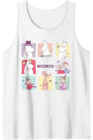 Moomin Blocchi di caratteri quadrati Canotta