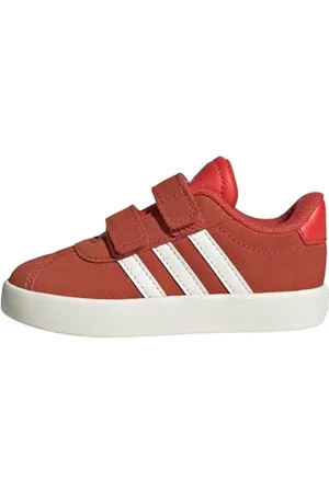 adidas VL Court 3.0 Shoes Infants, Scarpe Unisex-Bimbi 0-24, Bright Red/Core White/off White, 22 EU