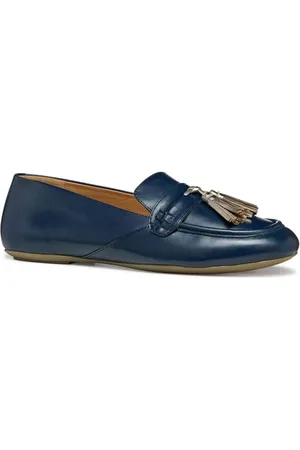 Geox D Palmaria B, Mocassino Donna, Navy/Lt Gold, 37 EU