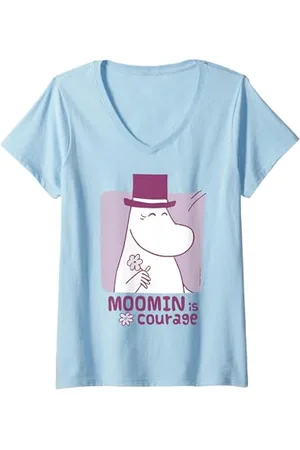 Moomin Donna pappa è il coraggio Maglietta con Collo a V