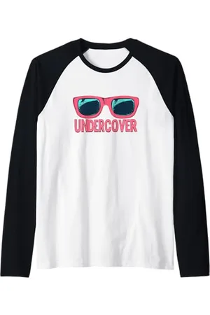 UNDERCOVER Occhiali da sole divertenti e costume discorso sotto copertura Maglia con Maniche Raglan