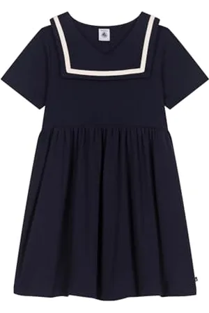 Petit Bateau A0crd Abito A Maniche Corte, , 4 Anni Bambina