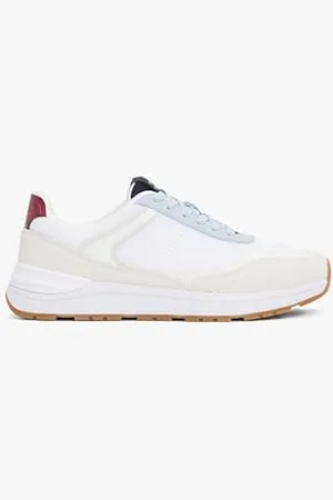 Tommy Hilfiger Donna Sneakers Runner Casual Fashion Mix Eleganti, (White), 41 EU